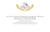 World Armwrestling Federation (WAF) Rules of Armwrestling Sit … · 2017-01-04 · World Armwrestling Federation Rules & Regulations (version 2016) Page 5 / 16 1.5 – Age Groups,