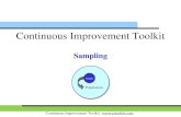 Continuous Improvement Toolkit · Continuous Improvement Toolkit . Sampling is the process of selecting units from a population or from a process of interest to acquire some knowledge.