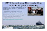24th International Research Ship - UNOLS 24th International Research Ship Operators (IRSO) Meeting •Hosted by the School of Oceanography and the Applied Physics Laboratory at the