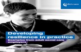 Developing resilience in practice - Skills for Care · Developing resilience in practice Examples from adult social care employers . ... an organisational resilience course for senior