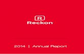 2014 | Annual Reckon Limited Annual Report for the Financial Year Ended 31 December 2014 Contents ...