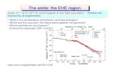 The ankle: the EHE regionThe ankle: the EHE regiontmontaruli/801/lect15.pdf · The ankle: the EHE regionThe ankle: the EHE region The loss length due to pair production and photopion