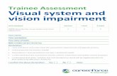 Trainee Assessment Visual system and vision impairment · Trainee Assessment Visual system and vision impairment Unit standard Version Level Credits 24895 Describe the visual system