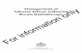 Management of Adverse Effects following Breast Radiotherapy · Management of Adverse Effects following Breast Radiotherapy 5 1 Introduction Patients treated for breast cancer may