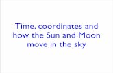 Time, coordinates and how the Sun and Moonfaraday.uwyo.edu/~admyers/RAMPED/day3lunch.pdf · The Moon’s Motion Relative to the Sun • The Moon’s orbit is tilted by 5º to the