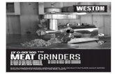 pro series ™ MEAT GRINDERS€¦ · INTO THE GRINDER, doing so may cause serious injury. ALWAYS USE THE PROVIDED STOMPER, NEVER FEED FOOD BY HAND. 9. NEVER use fingers to scrape
