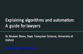 Explaining algorithms and automation: A guide for lawyers · Roles for automated decision-making Decision support vs full automation-Decision support: providing additional information,