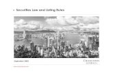 Securities Law and Listing Rules - Charltons Law · Securities Law and Listing Rules 0  September 2003