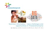 Nutrition informatics - data challenges and …...Nutrition informatics - data challenges and opportunities in FrieslandCampina Jan Geurts, ELIXIR Innovation & SME forum, March 19th