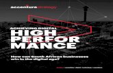 HigAcHieving DigitHAl Perfor mAnce - Accenture...training, digital processes and digitally enabled employee incentives Restructure organisation to adaptS to digital agenda Identify