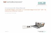Contents · 2019-08-15 · Contents of the handbook Section 1: the coursework component This section provides a comprehensive explanation of the key features of Cambridge IGCSE History