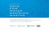 JANUARY 2018 DATA FOR WATER DECISION MAKING · navigate its current opportunity to develop an open and transparent water data system that effectively informs decision making, the