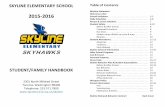 SKYLINE ELEMENTARY SCHOOL Table of Contents · Mission: Skyline Elementary School provides an education which respects each student’s dignity and offers multiple opportunities for