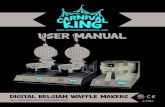 user manual . info@  DIGITAL BELGIAN WAFFLE MAKER MANUAL Operating Instructions 1. Set