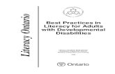 Best Practices in Literacy for Adults with …Best Practices in Literacy for Adults with Developmental Disabilities Literacy and Basic Skills Section Workplace Preparation Branch Ministry