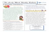 The Lively Mark Weekly Bulletin · The Lively Mark Weekly Bulletin For the Residents of St. Mark Village Doug Fresh, CEO Editor: Ellen Wade Layout and Design: Tina Glandis Layout