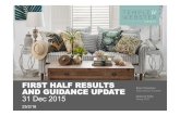 FIRST HALF RESULTS - Temple & Webster · Summary: Proforma First Half Results FY16 • Temple & Webster is the #1 Online Retailer in the furniture & homewares category • 2015 has