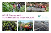 2018 Community Sustainability Report Card · environmental sustainability. The PlanItGreen Report Card provides an effective way to measure these successes, and to focus our efforts