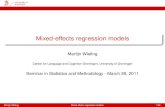 Mixed-effects regression models - let.rug.nlnerbonne/teach/rema-stats-meth-seminar/presentati… · Mixed-effects models are robust to missing data (Baayen, 2008, p. 266) We can easily
