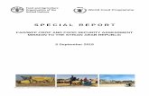 FAO/WFP CFSAM - Syrian Arab Republic · MISSION TO THE SYRIAN ARAB REPUBLIC 5 September 2019 FOOD AND AGRICULTURE ORGANIZATION OF THE UNITED NATIONS WORLD FOOD PROGRAMME Rome, 2019
