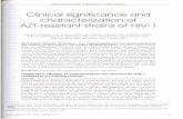 Clinical significance and characterization of AZT ... · MA WAINBERG, R RooKE, M TREMBLAY, et al. Clinical significance and characterization of AZT-resistant strains of IUV-1. Can