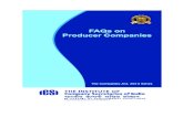 FAQs ON PRODUCER COMPANIES - ICSI · Companies Act 1956 shall be applicable mutatis mutandis to producer companies in the manner as if the Companies Act 1956 has not been repealed.