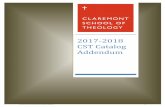 2017-2018 CST Catalog Addendum · 2016-18 CATALOG ADDENDUM 5 UPDATES and CHANGES Items below are important changes to language, policies, procedures, or programs that are in effect