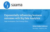Exponentially inﬂuencing business outcomes with Big Data ... · Exponentially inﬂuencing business outcomes with Big Data Analytics Sagar Anisingarau, Chief Strategy Ofﬁcer ...