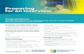 Preparing for an interview - Southern Cross University · 2020-06-02 · Preparing for an interview CRICOS Provider: 01241G Purpose of a job interview The job interview helps the