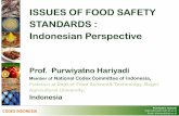 ISSUES OF FOOD SAFETY STANDARDS : Indonesian Perspectiveface-cii.in/sites/default/files/2016/11thfood-safety... ·  · 2016-12-14Purwiyatno Hariyadi Web: phariyadi.staff.ipb.ac.id