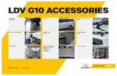 LDV G10 ACCESSORIES - Amazon Web Services3gengagement.dealers.s3.amazonaws.com/.../LDV-g10-accessories.… · LDV G10 ACCESSORIES Composite Bulk Head Tow Bar – 2.0 & Wiring Cargo