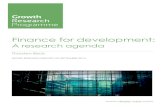 A research agenda - gov.uk€¦ · A research agenda. Finance for development: A research agenda 2 Image: ©Massimo Sana, Finance behind the glass Source: Creative Commons Flickr