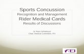 Sports Concussion - FEI.org II Medical...Sports concussion Why is Concussion important? Common USA; 1.6 – 3.8 million sports concussions reported to team doctors annually. Estimated