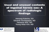 Usual and unusual contents of inguinal hernia sac: A ... · Usual and unusual contents of inguinal hernia sac: A spectrum of radiologic findings Hemang Kotecha, DO Eduardo Scortegagna,