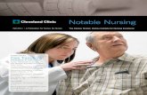 Notable Nursing - Cleveland Clinic · 2013-12-20 · Notable Nursing Fall 2011 ... medications and to make sure that they don’t have any questions after they’ve left the hospital,”