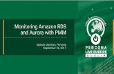 and Aurora with PMM Monitoring Amazon RDS...3 Percona Monitoring and Management (PMM) • Free, Open Source database monitoring and management platform for MySQL and MongoDB • Runs