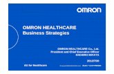 OMRON HEALTHCARE Business Strategies · Omron blood pressure monitor sales plan FY12 FY13 No.1 Blood Pressure Monitor Global Share North America BPM share (based on sales figures)