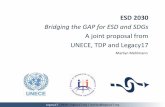 Bridging the GAP for ESD and SDGs - UNECE...ESD 2030 Bridging the GAP for ESD and SDGs A joint proposal from UNECE, TDP and Legacy17 Legacy17 – 2018 | legacy17.org | marilyn@legacy17.org