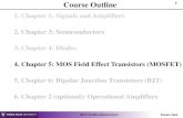 Course Outline - Weber State Universityfaculty.weber.edu/snaik/EE3110/01Chapter 5-2.pdf · 2014-10-20 · Course Outline 1 1. Chapter 1: Signals and Amplifiers 2. Chapter 3: Semiconductors