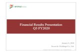 Financial Results Presentation Q3 FY2020 · 486.2 505.0 103.9 +18.7 - - * ... Impact of Cashless Payment 7 (%) Elevation in existing store sales thanks to the increase of cashless
