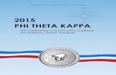 2015 Phi TheTa KaPPa - Mt. San Antonio College · Kappa Tau chapter of the Phi Theta Kappa International Honor Society and serves as one of two honors student coordinators for the