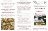 Become A Master Beekeeper - Lewis County Beekeeperslewiscountybeekeepers.org/yahoo_site...Beekeeping... · book, open-note quizzes earn the WSBA Apprentice certificate & are eligible