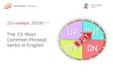 The 15 Most Common Phrasal Verbs in English · 4. The 15 Most Common Phrasal Verbs in English The 15 Most Common Phrasal Verbs in English To be expressed to someone. Example: “I