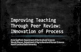 Improving Teaching Through Peer Review: INnovation of Process Successes of Peer Review Process: Pre-
