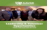 Leadership & Volunteer Opportunities - AAVSB AAVSB Leadership and Volunteer Opportunities | 5 General Information The AAVSB’s success depends on the volunteer efforts provided by