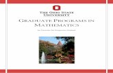 GRADUATE PROGRAMS IN MATHEMATICS · GRADUATE STUDENT LIFE Demographics There are more than 150 students in our graduate program, of which over 120 are pursuing doctoral degrees with