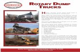 roTary Dump Trucks - irp-cdn.multiscreensite.com · ulcher Services’ hi-rail rotary dump truck is designed specifically for railroad work. What makes the rotary dump truck ideal