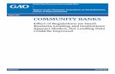 August 2018 COMMUNITY BANKS · 2020-01-14 · among community banks and a decline in the rate of new bank formations. However, GAO's econometric model found that macroeconomic, local