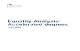 Equality Analysis: Accelerated degrees...Section 1: About Accelerated Degrees 7 Context and rationale for Government intervention 7 Definition of an accelerated degree 8 Fee and fee