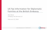 US Tax Information for Diplomatic Families at the British ...embassytax.com/documents/UKDIP.pdfcompany that you let them know you are not a US resident You should give them your ITIN